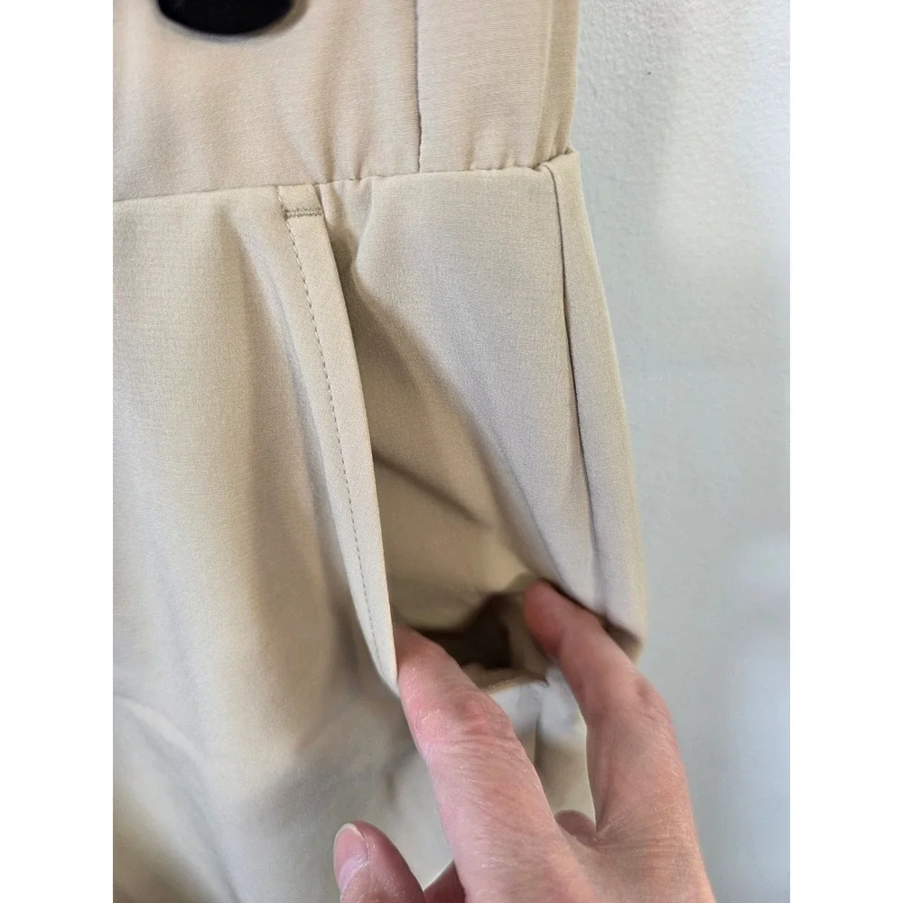 Tek Gear Mens Performance Shorts Tan Khaki Elastic Waist Stretch Size Medium M